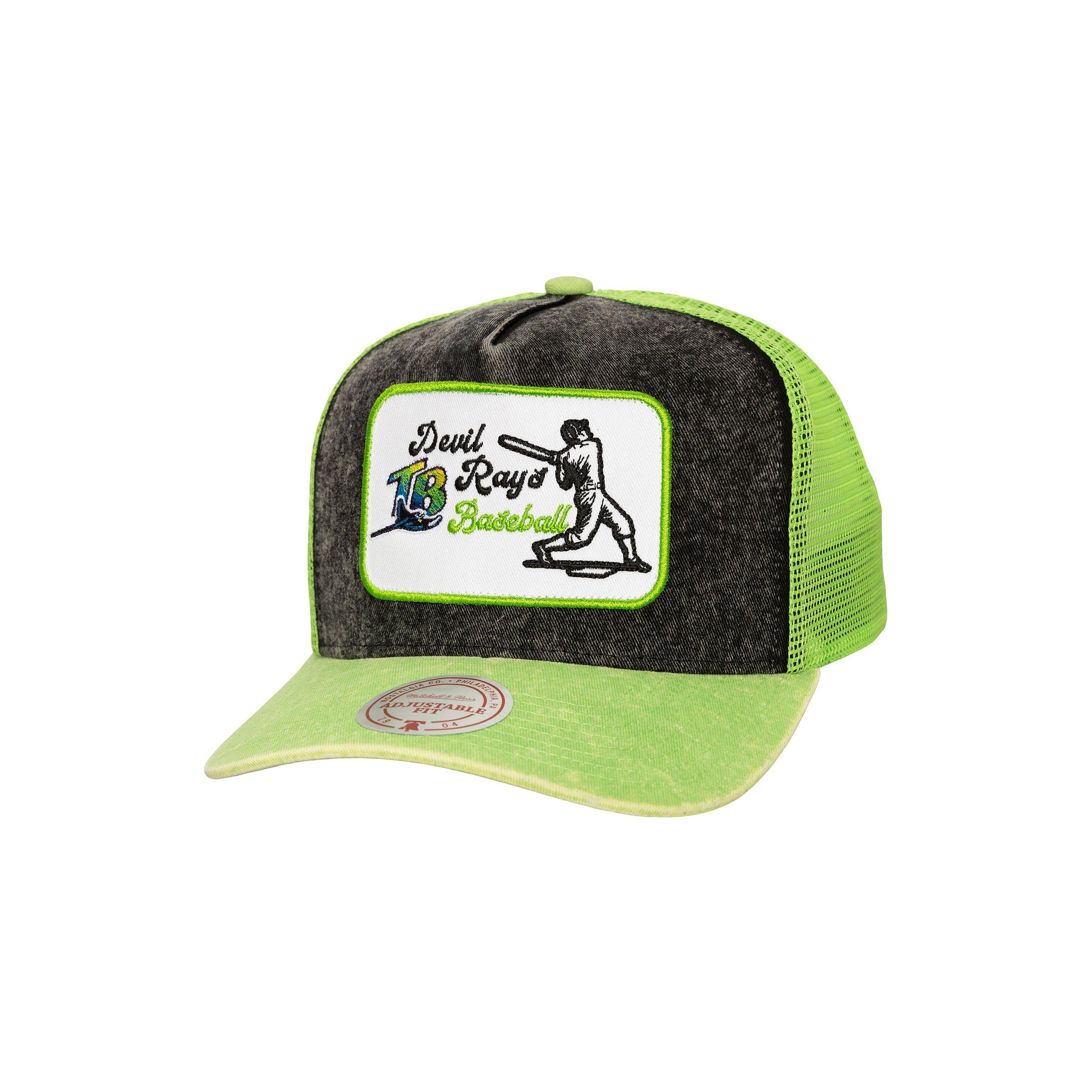 Mitchell & Ness Tampa Bay Rays Hometown Trucker Snapback Hat - Black - BLACK